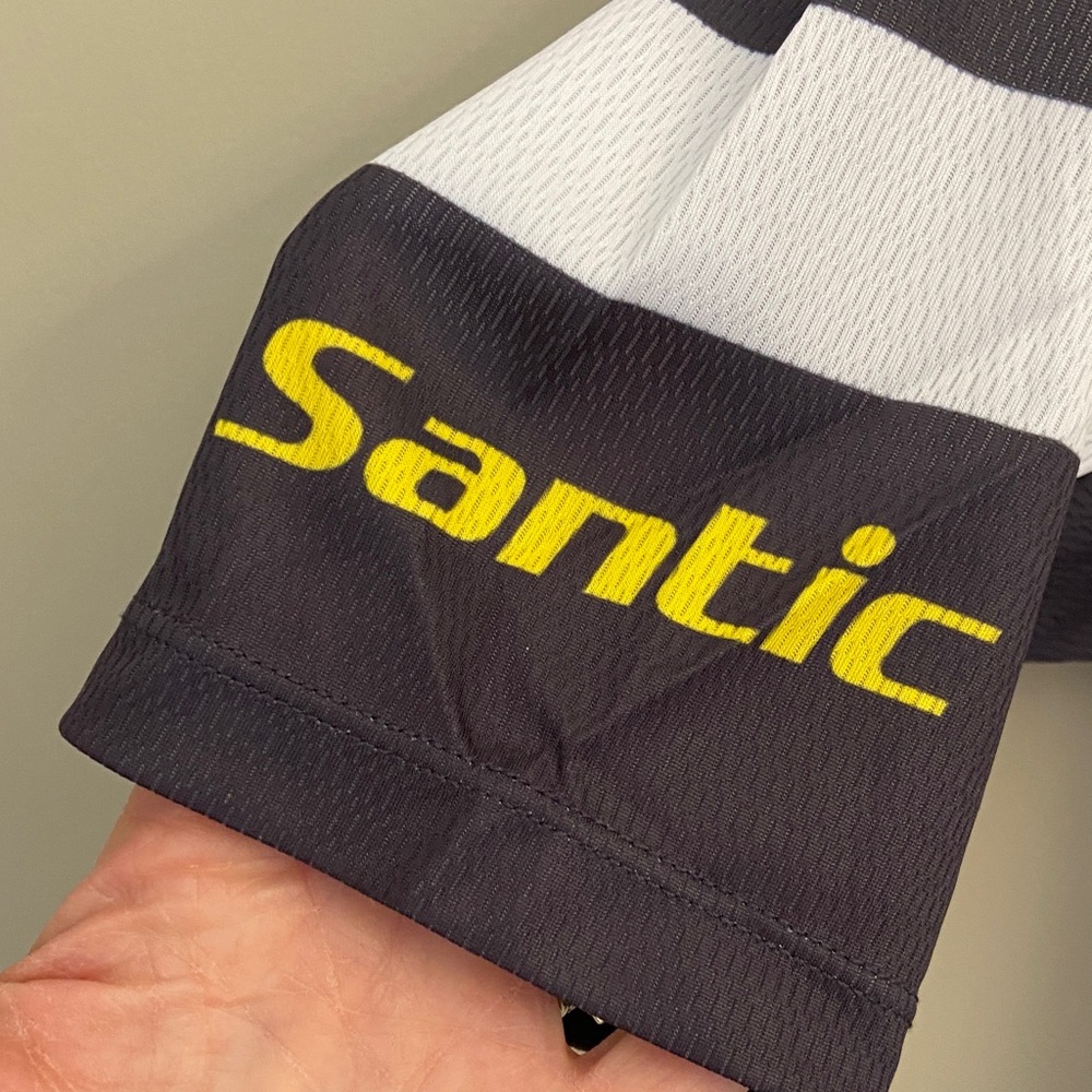 NWT Men’s Santic Yellow and Black Cycling Jersey- Size Small - Picture 8 of 12